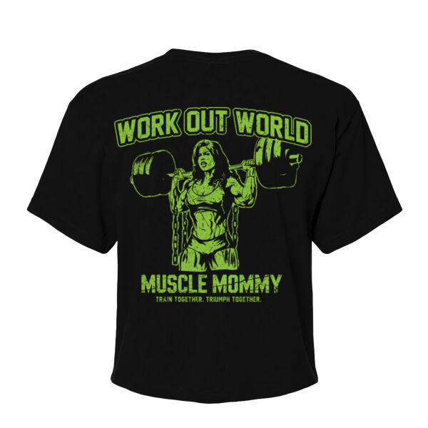 MUSCLE MOMMY - WOMEN'S CROP T-SHIRT - $GYVB8N$ Thumbnail